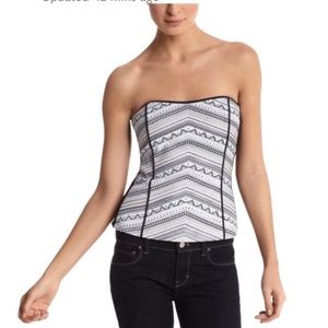 White House Black Market Embroidered Bustier Corset Top